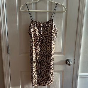 Topshop leopard camisole dress, size 0